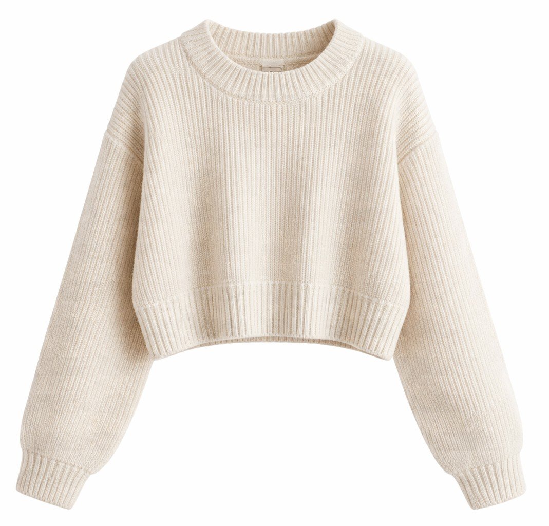 Cropped Knit Sweater